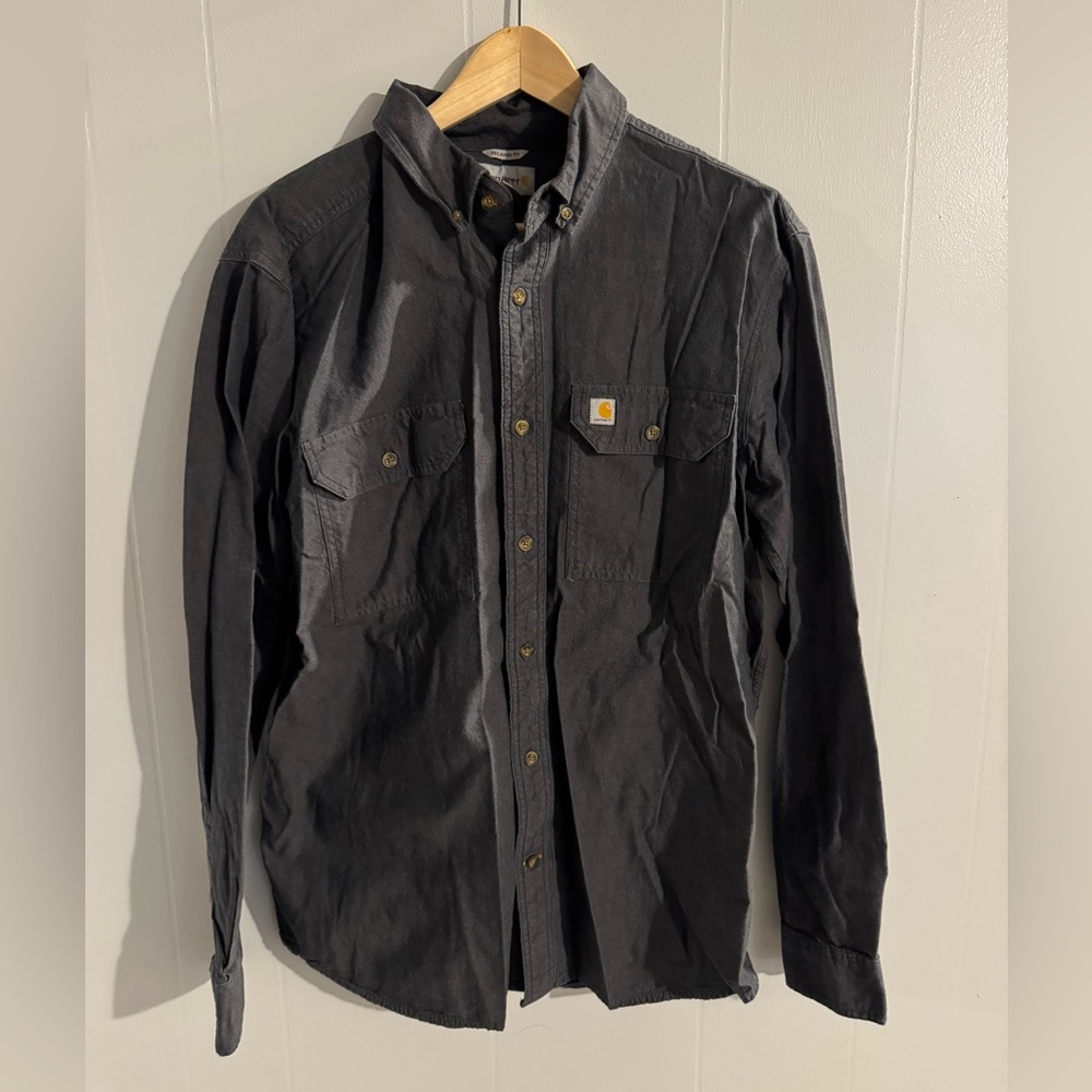 Men’s Dark Denim Carhartt Button Up